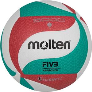 MOLTEN Flistatec FIVB - Pallone da pallavolo, colore: Bianco, dimensione 5