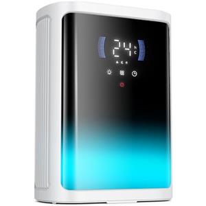 CosmartAir Deumidificatore Casa Muffa 3000ML,Deumidificatore Portatile e Ultra Silenzioso Con Rilevamento Termico,Scongelamento smart,Timer 6/8/12H,LED 7 colori, Per Bagno Camera Cabina Armadio (870 ml/day)