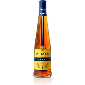 Metaxa 5 stelle 70cl - Distillato con raffinate note di fiori d'arancio e albicocca. 38% Vol.
