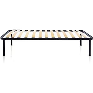 DOLCI SOGNI Rete Letto Singolo 80x190 cm Altezza 30 cm, Rete Ortopedica 4 Piedi Letto Smontabili a Doppio Bullone, Rete Singola Doghe 80x190, Rete Singola con Doghe di Legno 100% Made in Italy