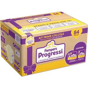 Pampers Pannolini Progressi Kit Prime Coccole - 84 pz