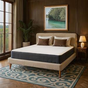 TANHK Materasso Matrimoniale con Molle Insacchettate e Memory Foam 100% Made in Italy | 9 Zone Differenziate | 850 Molle | Altezza Reale 26 cm | Ortopedico, Anallergico (160 x 200)