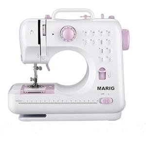 MARIG Macchina da cucire per principianti con doppio filo/cucito con 12 cuciture integrate/mini macchina da cucire domestica/macchina da cucire elettrica portatile