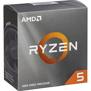 AMD Processore AMD Ryzen 5 4500 (6 Cores/12 Threads, 65W TDP, AM4 Socket, 11 MB Cache, Boost di Frequenza fino a 4.1 GHz max,dissipatore ad aria Wraith stealth cooler)