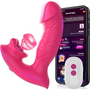 AMOZICI Vibratoreper Donna Professionale Wireless Sex toys Succhia clitoride per vibratore clitoride Sexytoysys Donna Coppia Vibrator Telecomando con App 9 modalità vibratoriper sex toy succhia clitoride