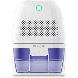 MONHOUSE Deumidificatore portatile, compatto e silenzioso, 600 ml, mini deumidificatore d'aria per casa, camera da letto, auto, ufficio, garage, roulotte e cantina, rimozione della muffa elettrico,