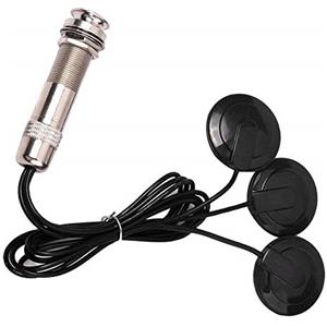HOMEDEK Pickup per chitarra suono piezo microfono pickup 3 suoni di acquirenti per acustica 6,35 mm femmina (nero)