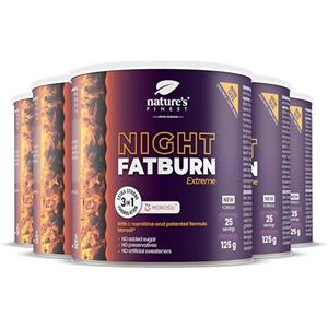 Nature's Finest by Nutrisslim Night Fatburn Extreme - Integratori per Dimagrire Velocemente con Morosil, L-Carnitina, Estratto di Valeriana e di Vino Rosso - Brucia Grassi Naturale Pancia Piatta