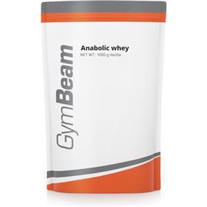 GymBeam Anabolic Whey - Proteine in Polvere Multicomponente con Whey Protein, Arricchite con Creatina Monoidrato e Peptidi di Glutammina, con Aminoacidi Essenziali (1000 g, Vanilla)