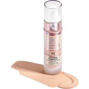Revolution Beauty London Makeup Revolution, IRL Filter, Fondotinta Longwear, Copertura da media a totale, Finitura opaca, Durata 16 ore, F3, Toni della pelle da chiari a chiari, 23ml