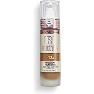 Revolution Beauty London Makeup Revolution, Fondotinta a lunga tenuta con filtro IRL, copertura da media a completa, F13.7, 23 ml