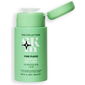 Revolution Skincare London Revolution SKin, Pore Player Clarifying Toner, Tonico Viso Purificante con Acido Salicilico, Esfolia Delicatamente, Vegano e Cruelty-Free, 150ml