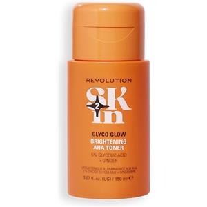 Revolution Skincare London Revolution SKin, Glyco Glow Brightening Toner, Tonico Viso Illuminante con Acido Glicolico, Vegano e Cruelty-Free, 150ml