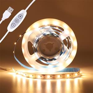 Artrastar Striscia LED USB 2M 5V 120 LED Strip 2700K Flessibile Nastro Luminoso per Camera da Letto, Scale, Armadi, Corridoi, Retroilluminazione TV Bianco Caldo