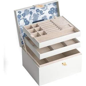 ADEL DREAM portagioie con bottoni regalo di compleanno e festa per donne figlie e amici bianco