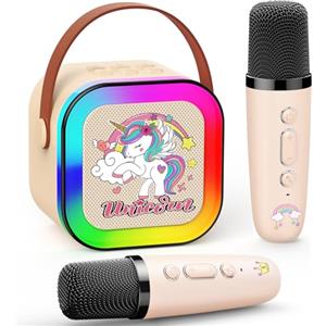 Dislocati Karaoke con Microfono, Regalo Natale Regalo Bambina 3-12 Anni Microfono Bambini Giochi 3-12 Anni Karaoke per Bambini Giocattoli Bambina 4-12 Anni Unicorno Bambina Regalo