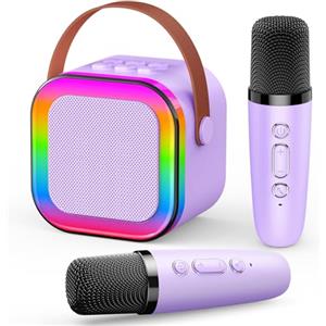 Dislocati Karaoke con Microfono, Regalo Bambina 3-12 Anni Microfono Bambini Giochi Bambina 3-12 Anni Karaoke per Bambini Giocattoli Bambina 4-12 Anni Regalo Natale