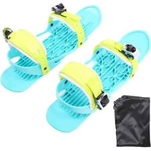 Pilipane Mini pattini da sci portatili skiboard a corti skiboard regolabili con borse di stoccaggio per adulti e bambini sportivi all'aperto invernali (Grandi dimensioni)