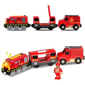 Vmxlso Trenino Elettrico per Bambini, Treno Giocattolo per Bambini, Trenino Giocattolo Magnetico per Bambinis, Treno Elettrico per Bambinis con Luci e Suoni, Compatibile con Thomas, Brio e Chuggington
