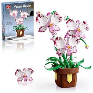 TYCOLE Botanicals Orchidea Set di Costruzione - Fiori Piante Artificiali Decorazione Casa Ufficio, Regalo per Adulti Donna, Bambini, Compleanno Natale, Halloween, San Valentino