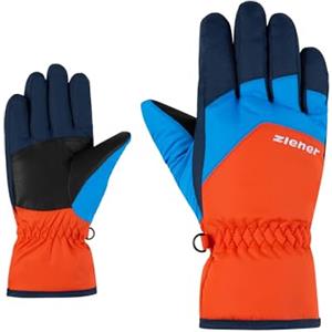 Ziener Guanti da sci Lando-Z per bambini/sport invernali | antivento, impermeabili, New Red 3