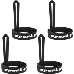 Jiaoshou Pan 4 Pezzi Guinzaglio per Guanti da Sci, Regolabili Cinghie da Polso da Sci, Accessorio per Sport all'Aperto per Appendere i Guanti (Nero)