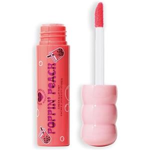Revolution Beauty London I Heart Revolution Bubble Tea Milky Blush + tinta labbra, tinta viso idratante tutto in uno infusa con tè verde matcha, Poppin' Peach