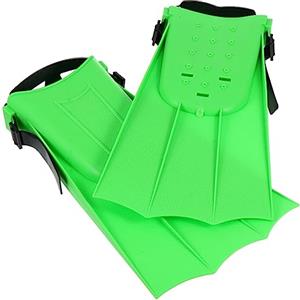 TOBBOMEY Pinne Corte Unisex in Gomma Resistente Pinne Allenamento Leggere e Confortevoli per Adulti Accessori Piscina Durevoli e Antistanchezza Verde