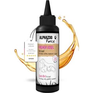 alphazoo Early Bird Cura Vermi liquidi 100ml, Alimento complementare Naturale a Base di Erbe per Lo Stomaco e l'intestino, per la sverminazione e l'infestazione di Vermi per Cani e Gatti