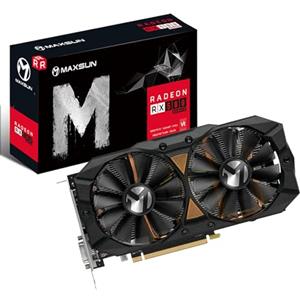 maxsun AMD Radeon RX 580 8GB 2048SP GDDR5 Computer Video Scheda grafica GPU per PC Gaming 256-Bit DirectX 12 DVI, HDMI, DisplayPort Multi Monitor Extender (nero)