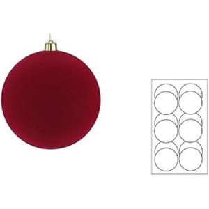 PuntoCasaStore Set Palline Velluto Natalizie Decorazione Natale 2025 Accessori Varie Misure Colori Assortiti (Bordeaux, 12 PZ, diam.6CM)