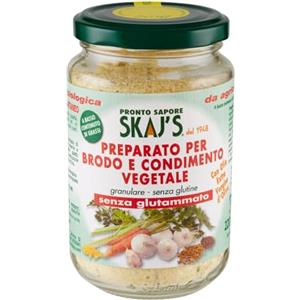 Skaj's Preparato per brodo e condimento vegetale biologico, Senza glutammato, senza glutine, senza lievito, senza lattosio né derivati del latte 3pz 220gr.