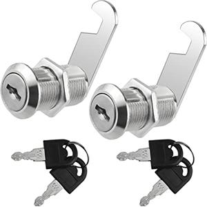 XINMEIWEN Set di 2 serrature a camma per armadietto, con chiave allo stesso modo, 30 mm, cassetto della cassetta postale, porta camper e cassetta degli attrezzi