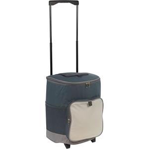 URBNLIVING Borsa termica da 28 litri su ruote, carrello trolley con manico estensibile, impermeabile e spazioso, tasche frontali e laterali, perfetto per campeggio, barbecue, picnic, spiaggia e