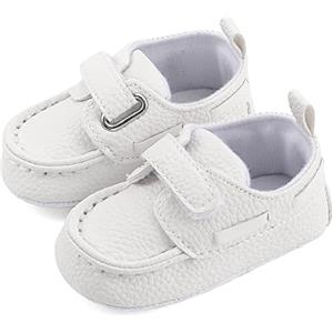 MASOCIO Mocassini Neonato Scarpe Primi Passi Bimbo Mocassino Scarpine Scarpette Eleganti Taglia 19 6-12 Mesi Bianco