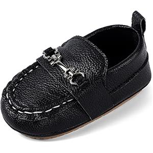MASOCIO Mocassini Neonato Scarpe Primi Passi Bimbo Bambino Mocassino Scarpine 6 12 Eleganti Taglia 18.5 6-9 Mesi Nero