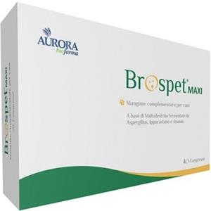 Aurora Biofarma Brospet Maxi - Alimento Complementare per Cani e Gatti, 40 Compresse Drenanti