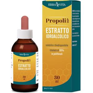 Erba Vita Propoli EVSP® Estratto Idroalcolico 30ml - Integratore Alimentare Solubile in Acqua, Senza Glutine e Lattosio
