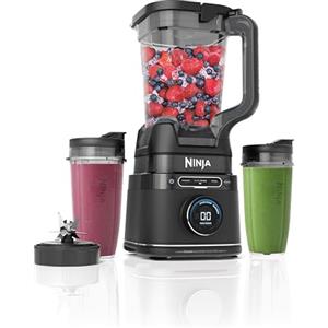 Ninja Frullatore Detect Power Pro 2 in 1 e Monoporzione 1200W, Caraffa da 2L, e 2 Bicchiere Monoporzione, per Frullare, Tritare Verdure e Bevande Ghiacciate, Nero, TB301EU