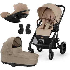 Cybex - Trio Balios S Lux con Cloud G I size Plus, Almond Beige + Seggiolino Auto Cloud G I-Size Plus