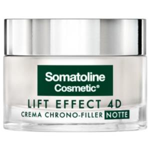 Somatoline Cosmetic Lift Effect 4D Crema Chrono Filler Notte 50 ml - Trattamento Antirughe Rigenerante e Rimpolpante