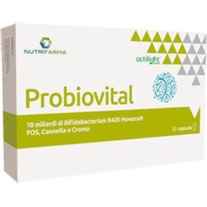 AQUA VIVA Probiovital - Integratore alimentare con probiotici, cannella e cromo, 30 capsule