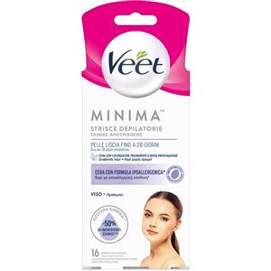 Veet Minima Strisce Depilatorie Viso 16 Pezzi