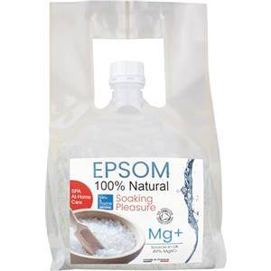 bleu & marine Bretania Sale di Epsom 6 kg Magnesio Naturale 99%, Viso e Bagno, Antistress, Esfolianti, Detox 100% Natural, Rilassanti, Alleviare le irritazioni