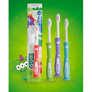 SUNSTAR GUM Kids Spazzolino 3-6 Anni con Testina Piccola e Setole Morbide