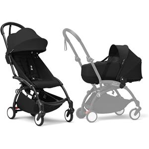 Stokke Passeggino Stokke YOYO3 con Newborn Shell - Include telaio nero, YOYO 6+ Color Pack e Newborn Shell (nero)