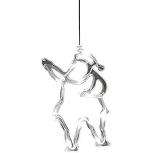 Levitantes Ciondolo a batteria con ventosa, motivo Babbo Natale, luce bianca calda, facile installazione e uso interno. Ideale per la decorazione. *