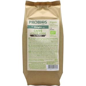 Probios Caffè biologico con caffè verde - 100% biologico e aroma ricco - Ideale per il moka - Gusto morbido ed equilibrato - 250 g