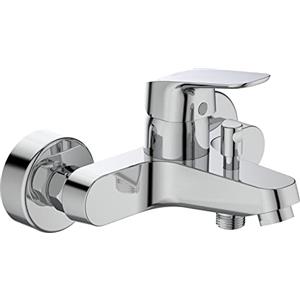 Ideal Standard Ceraflex Rubinetto per bagno, rubinetto doccia resistente con limitatore di temperatura, 20 l/min (3 bar), montaggio in superficie, attacco universale G-1/2 - Cromato (207x175x123 mm)