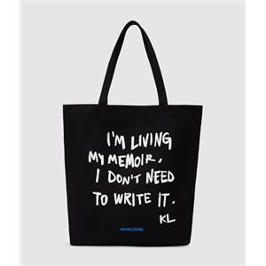 KARL LAGERFELD JEANS, Donna Shopper Con Citazione E Logo A Scatola, Nero, One size